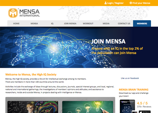 MenSa:门萨智商俱乐部官方网站