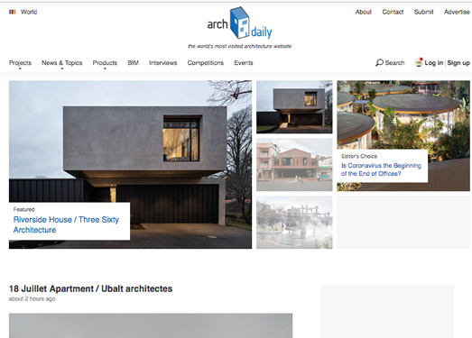 ArchDaily:每日建筑项目分享网