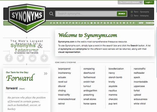 Synonyms:同义词与反义词查询词汇网