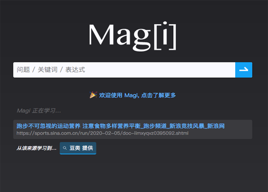 Magi - 自然语言搜索引擎