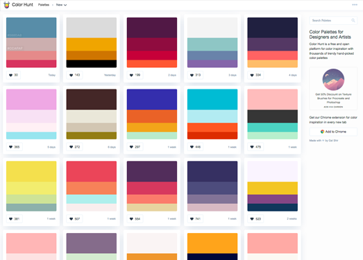 Color Hunt|发布美丽的配色方案