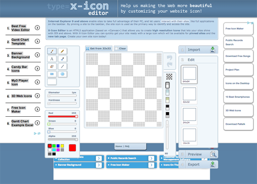 X-Icon Editor|从您自己的浏览器创建高分辨率图标