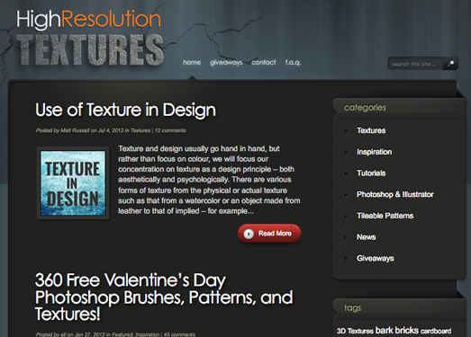 High Resolution Textures|免费纹理、游戏纹理、3D纹理、设计资源
