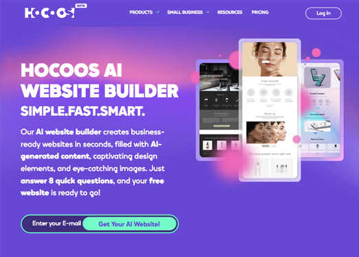 Hocoos|无代码AI智能在线快速创建网站 